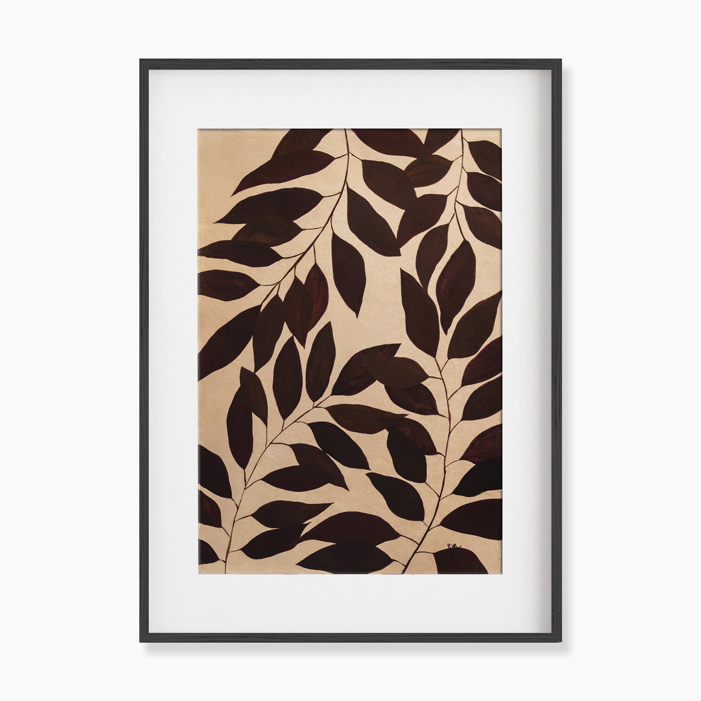 Garden Walk - Leaves on Beige