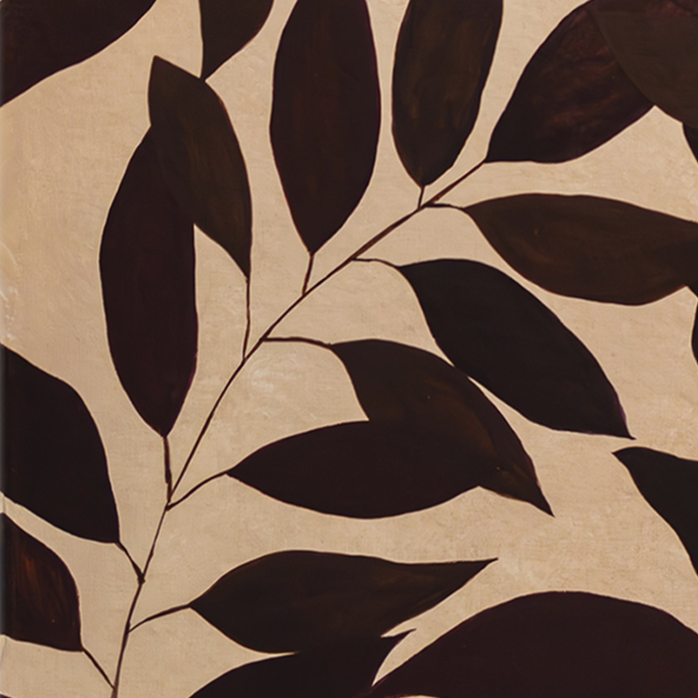 Garden Walk - Leaves on Beige