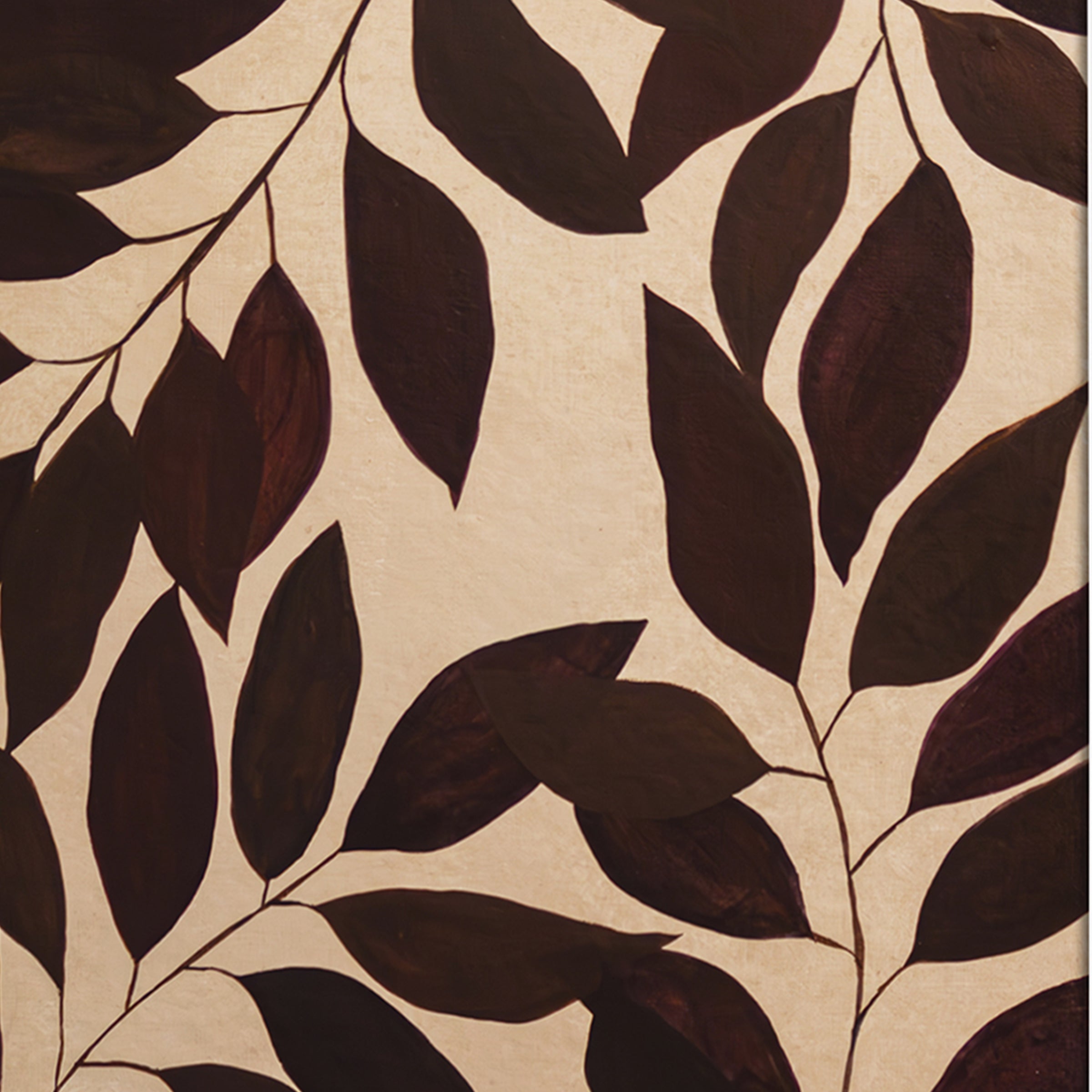 Garden Walk - Leaves on Beige