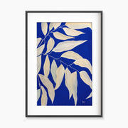 Garden Walk - Leaves on Cobalt