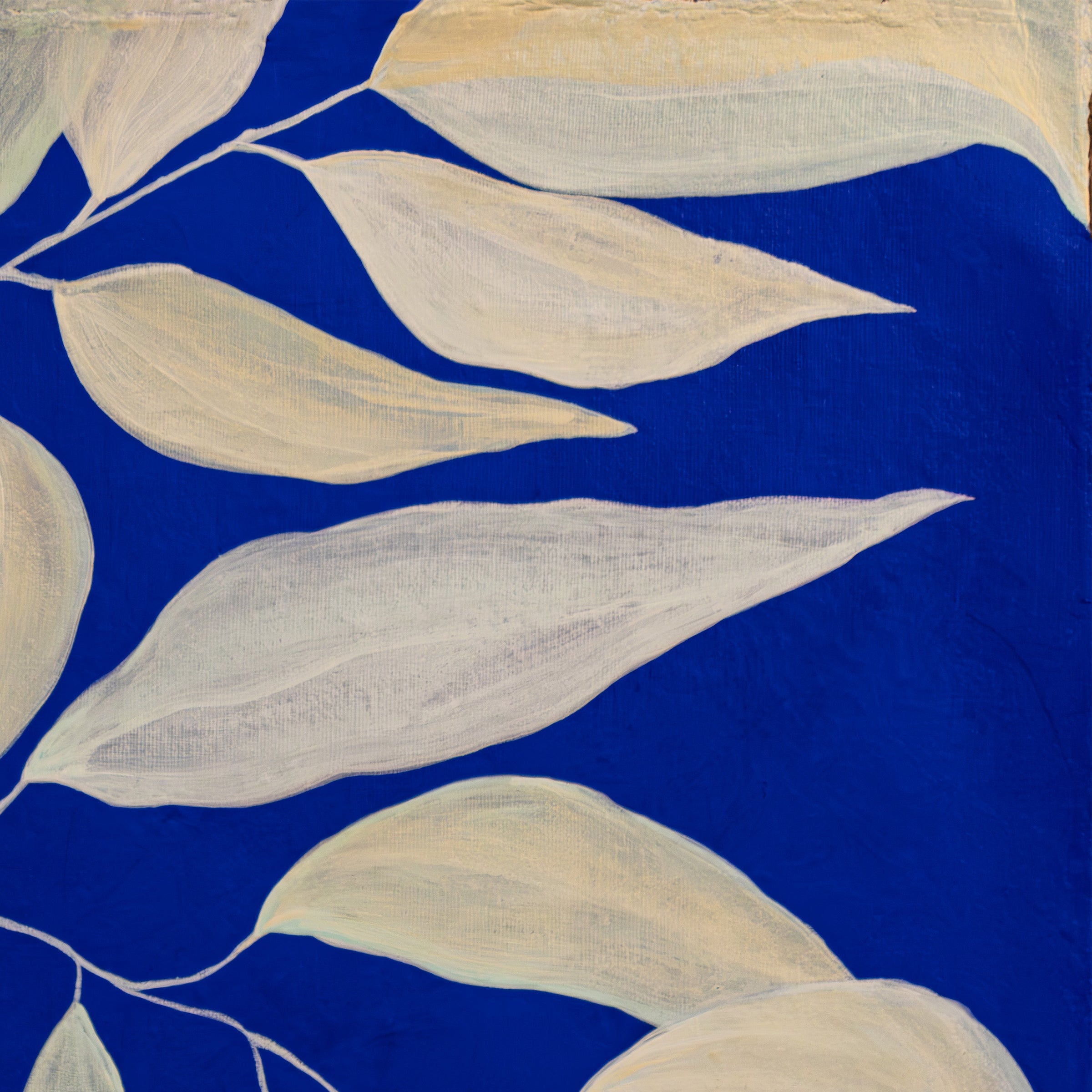 Garden Walk - Leaves on Cobalt