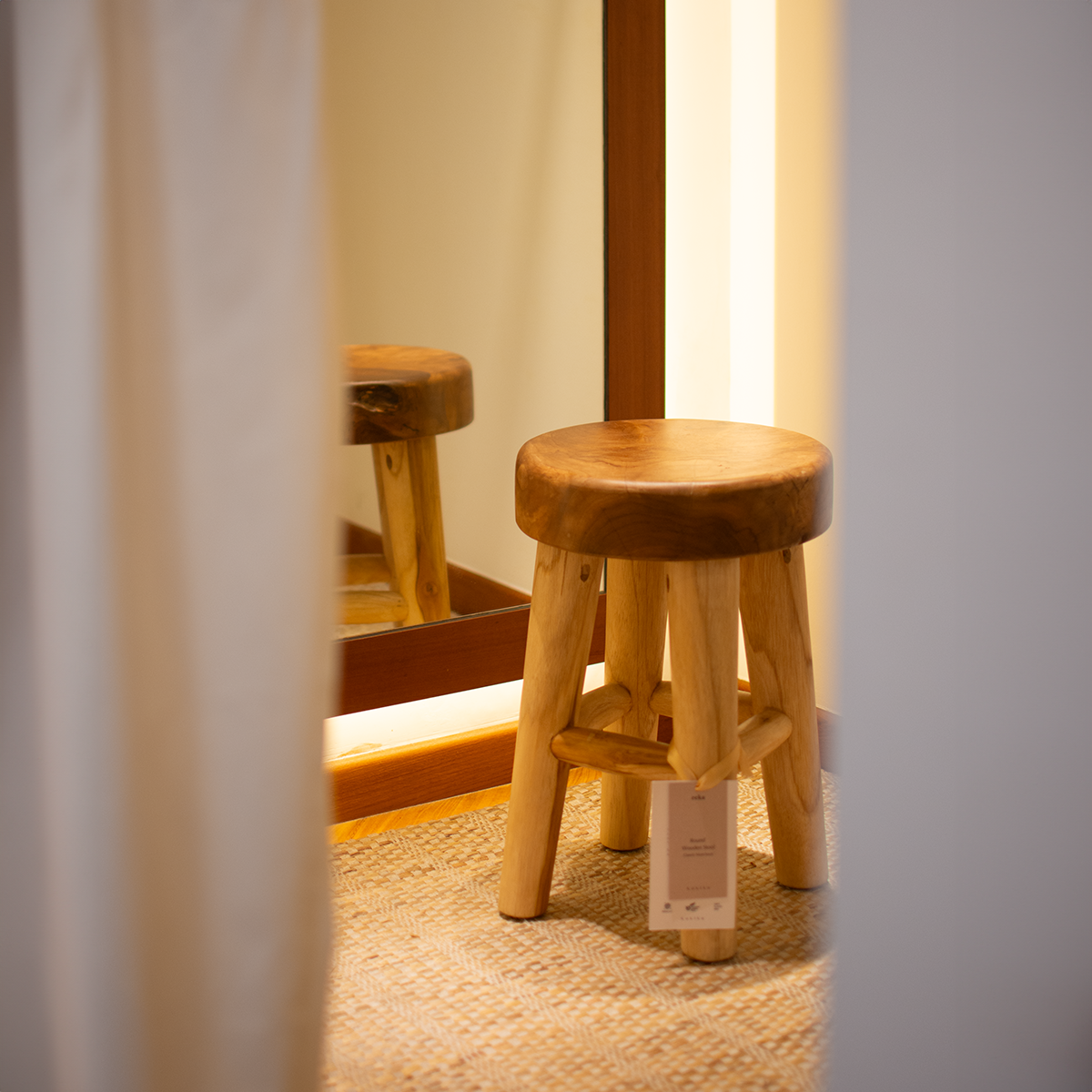 Round Wooden Stool
