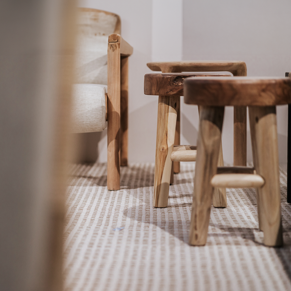 Round Wooden Stool